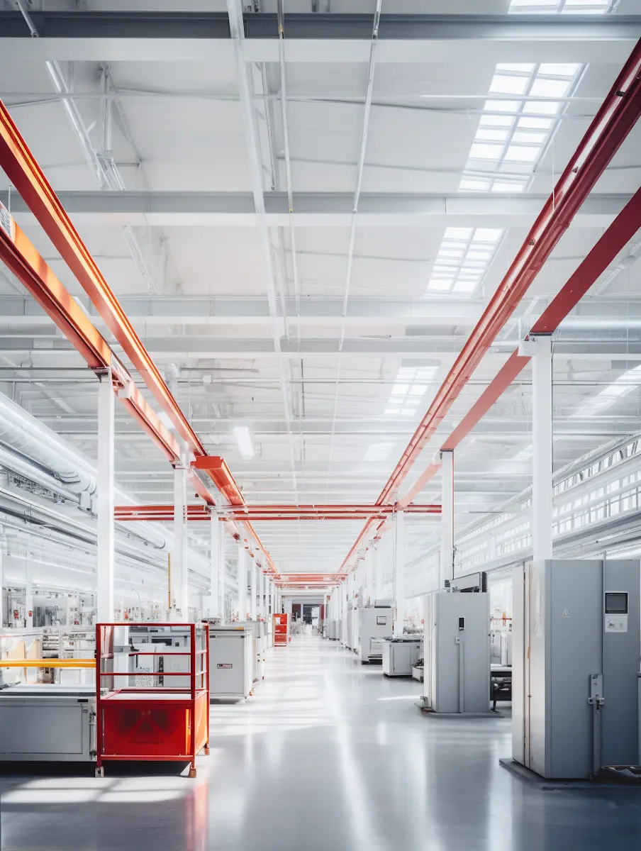 Futuristic Automated Industrial Hall